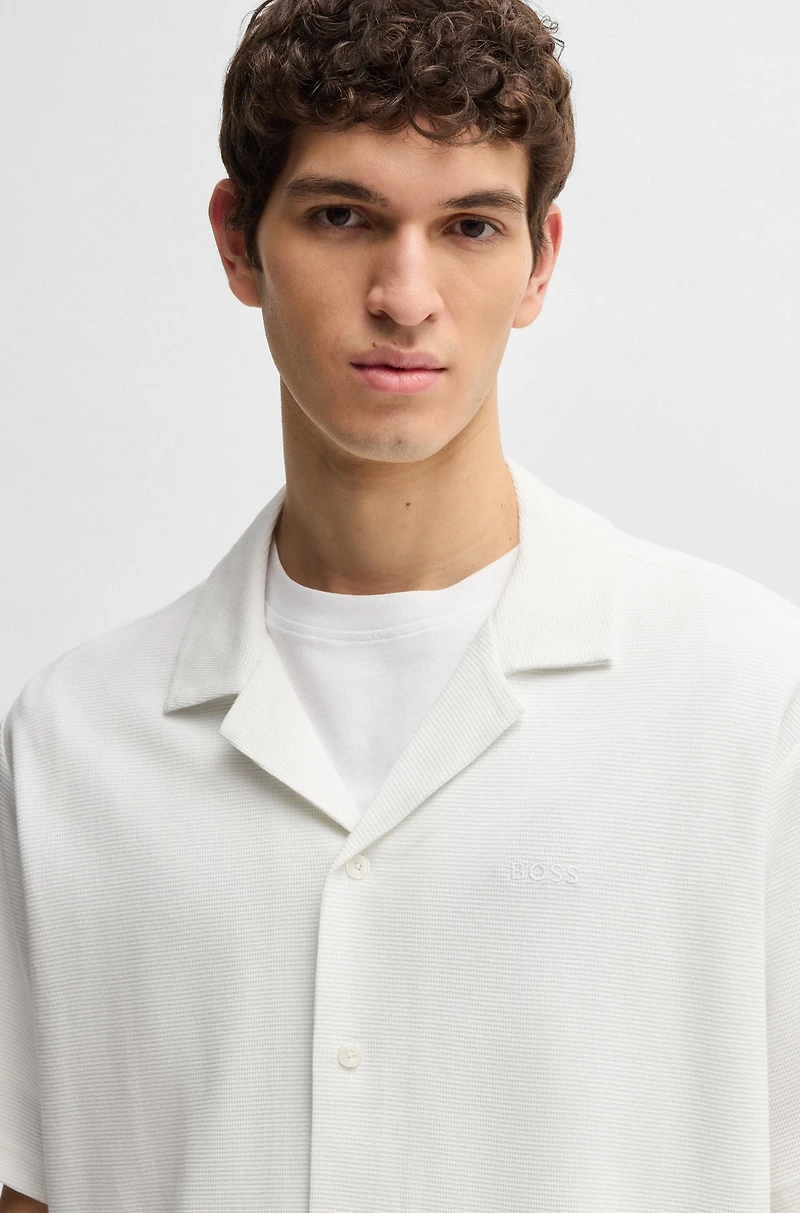 Relaxed-fit shirt waffle cotton