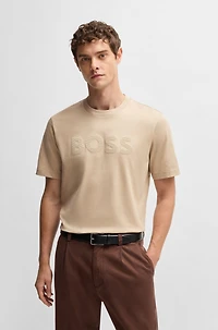 Cotton-jersey T-shirt with logo artwork