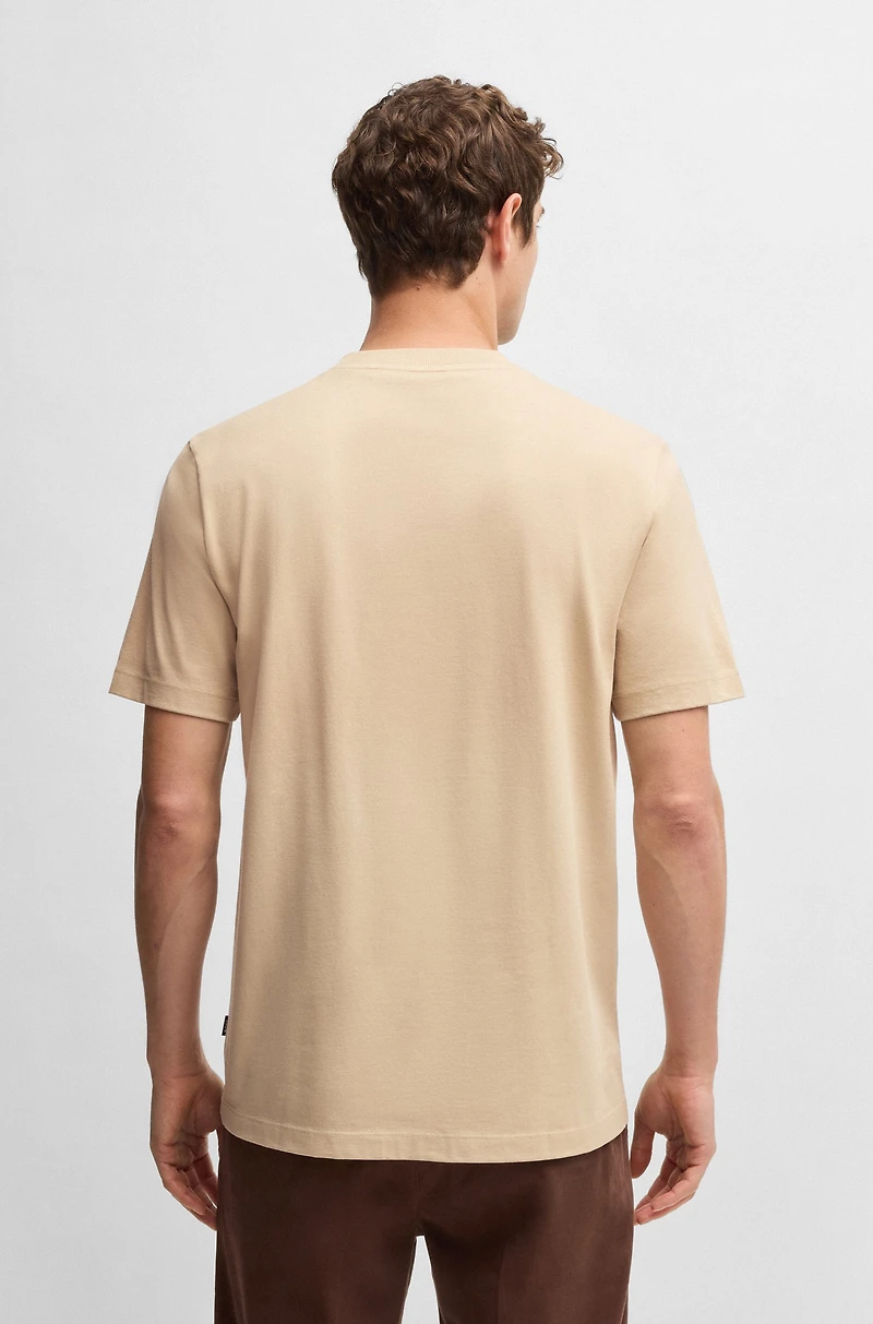 Cotton-jersey T-shirt with logo artwork