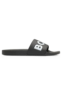 Italian-made slides with large logo detail