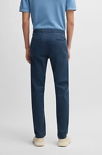 Slim-fit trousers micro-printed stretch cotton