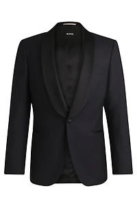 Slim-fit tuxedo jacket wool