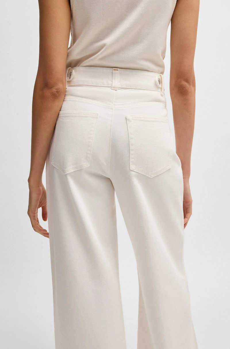 Relaxed-fit trousers cotton twill