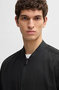 Softshell bomber jacket four-way stretch crinkle fabric