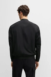 Softshell bomber jacket four-way stretch crinkle fabric