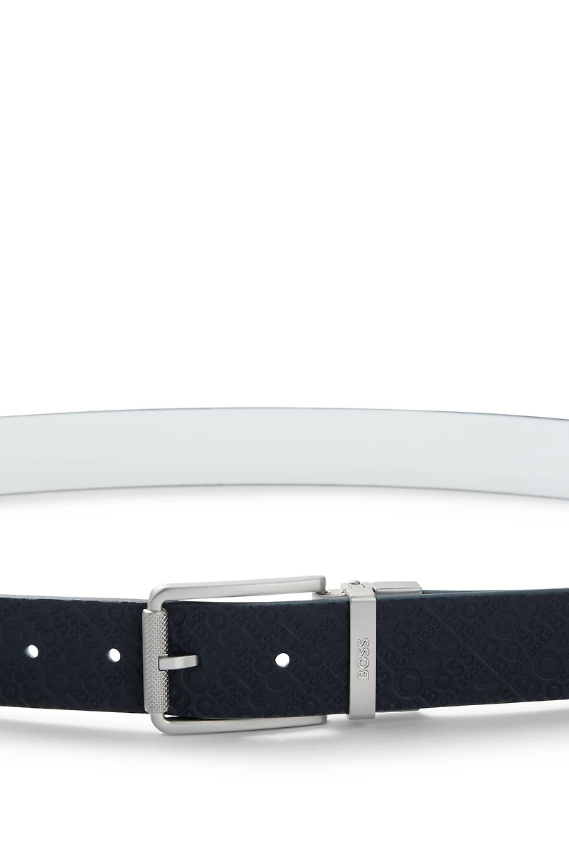 Reversible belt in Italian leather