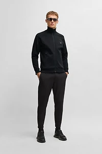 Sweatshirt with stretch-cotton inserts