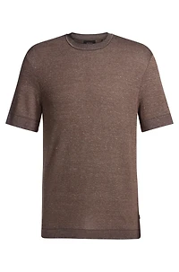 Regular-fit T-shirt cotton, linen and silk