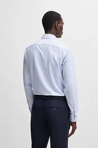 Regular-fit shirt structured crease-resistant cotton