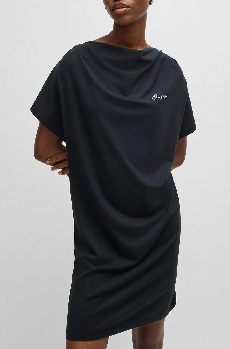 T-shirt dress with crystal logo