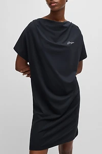 T-shirt dress with crystal logo