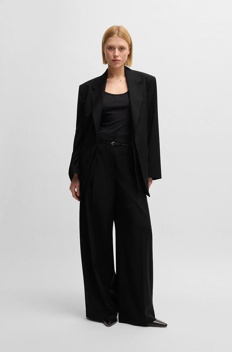 Oversize-fit blazer wool