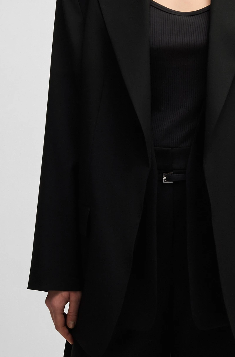 Oversize-fit blazer wool