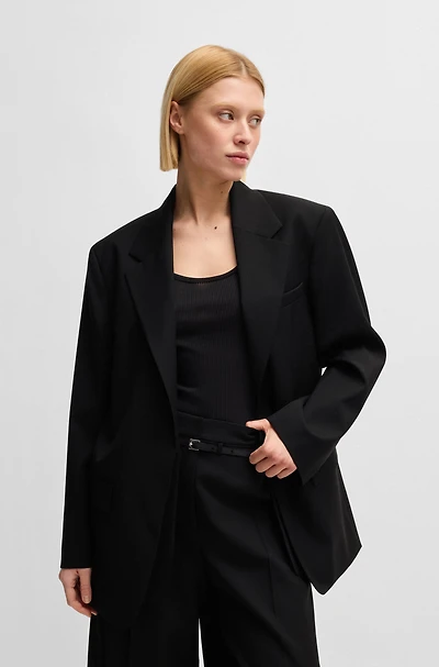 Oversize-fit blazer wool