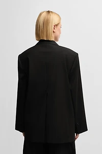 Oversize-fit blazer wool