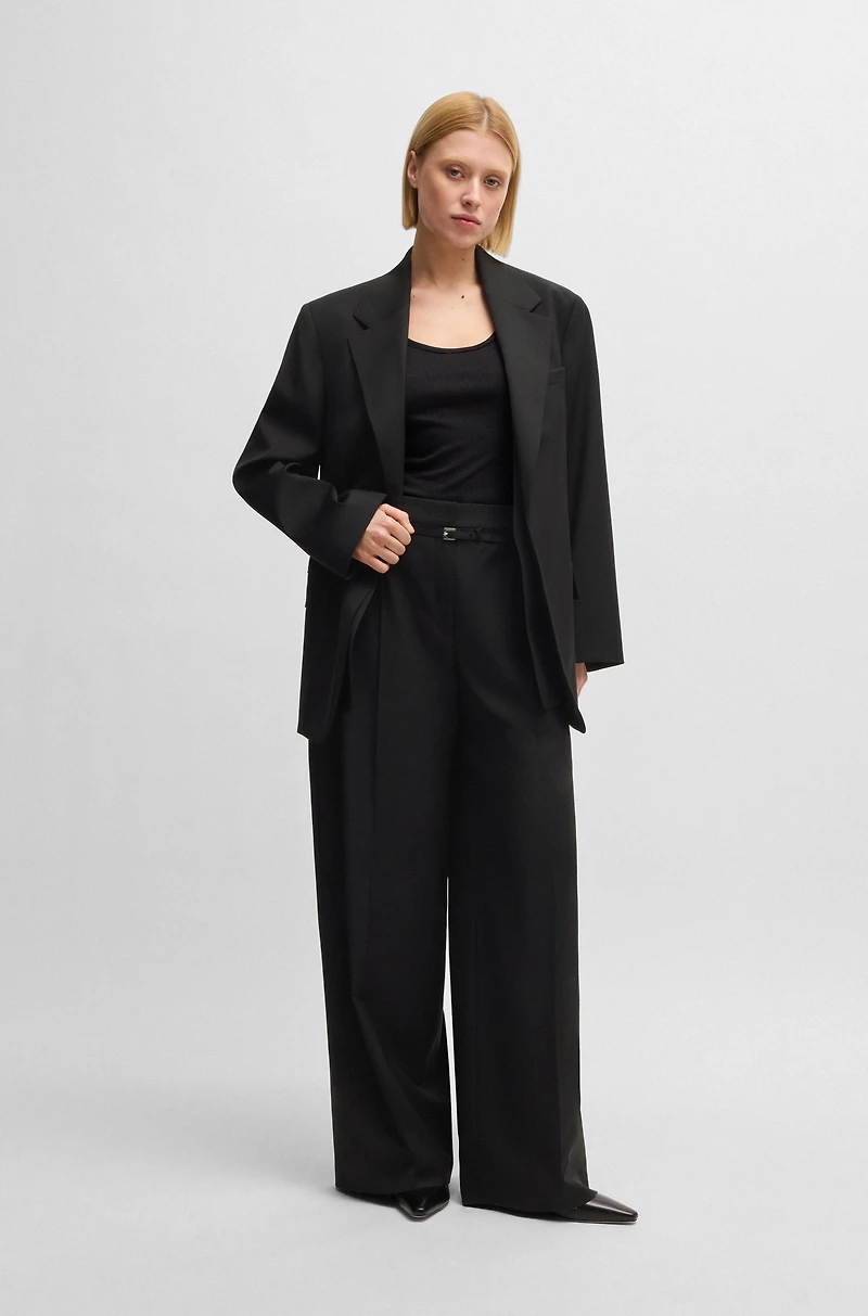 Relaxed-fit trousers virgin wool
