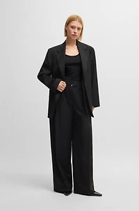 Relaxed-fit trousers virgin wool