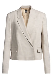 Regular-fit blazer melange stretch fabric