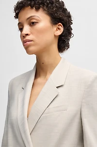 Regular-fit blazer melange stretch fabric