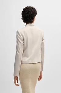 Regular-fit blazer melange stretch fabric