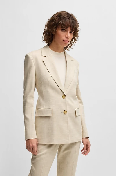 Tailored jacket melange stretch fabric