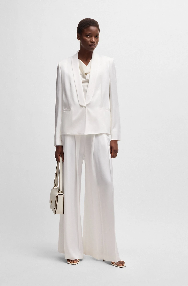 Relaxed-fit blazer with shawl lapels
