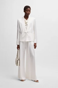 Relaxed-fit blazer with shawl lapels