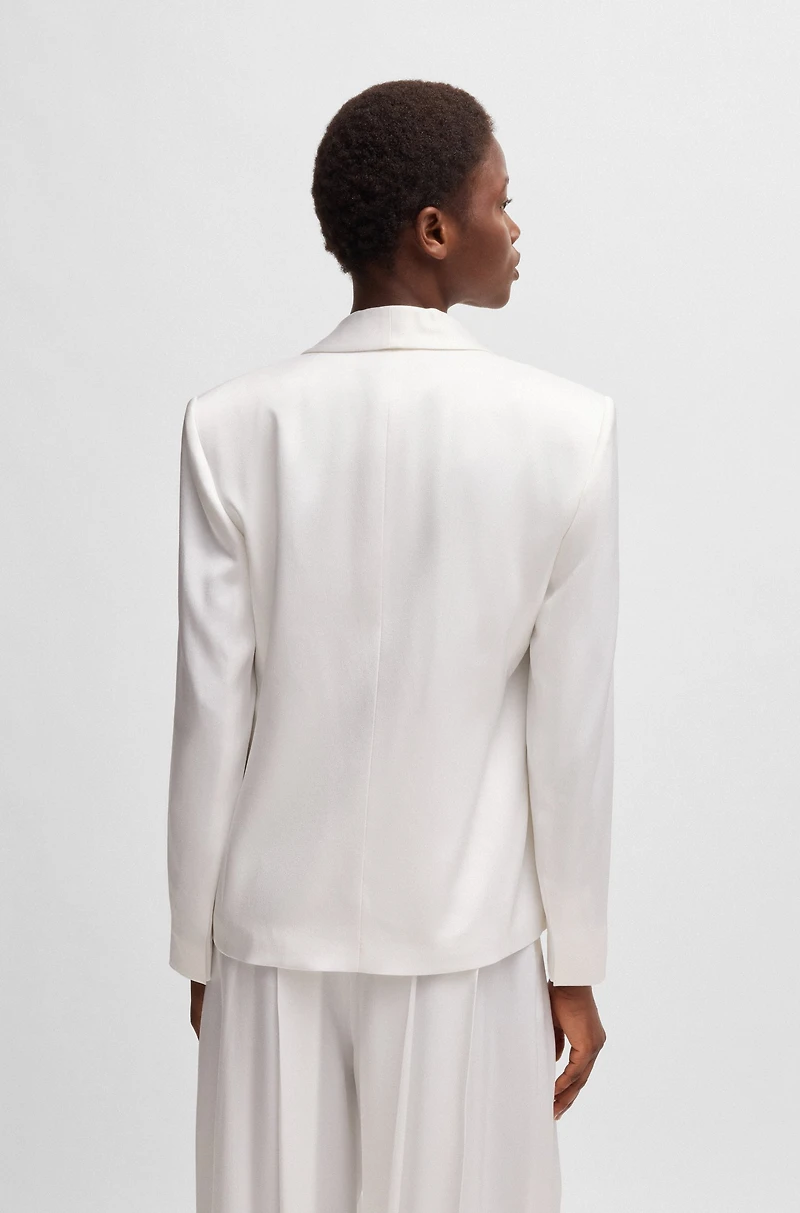 Relaxed-fit blazer with shawl lapels