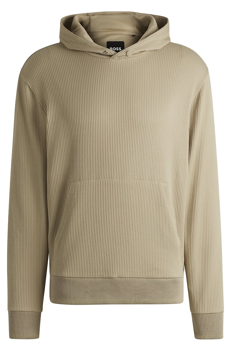 hoodie with striped structure