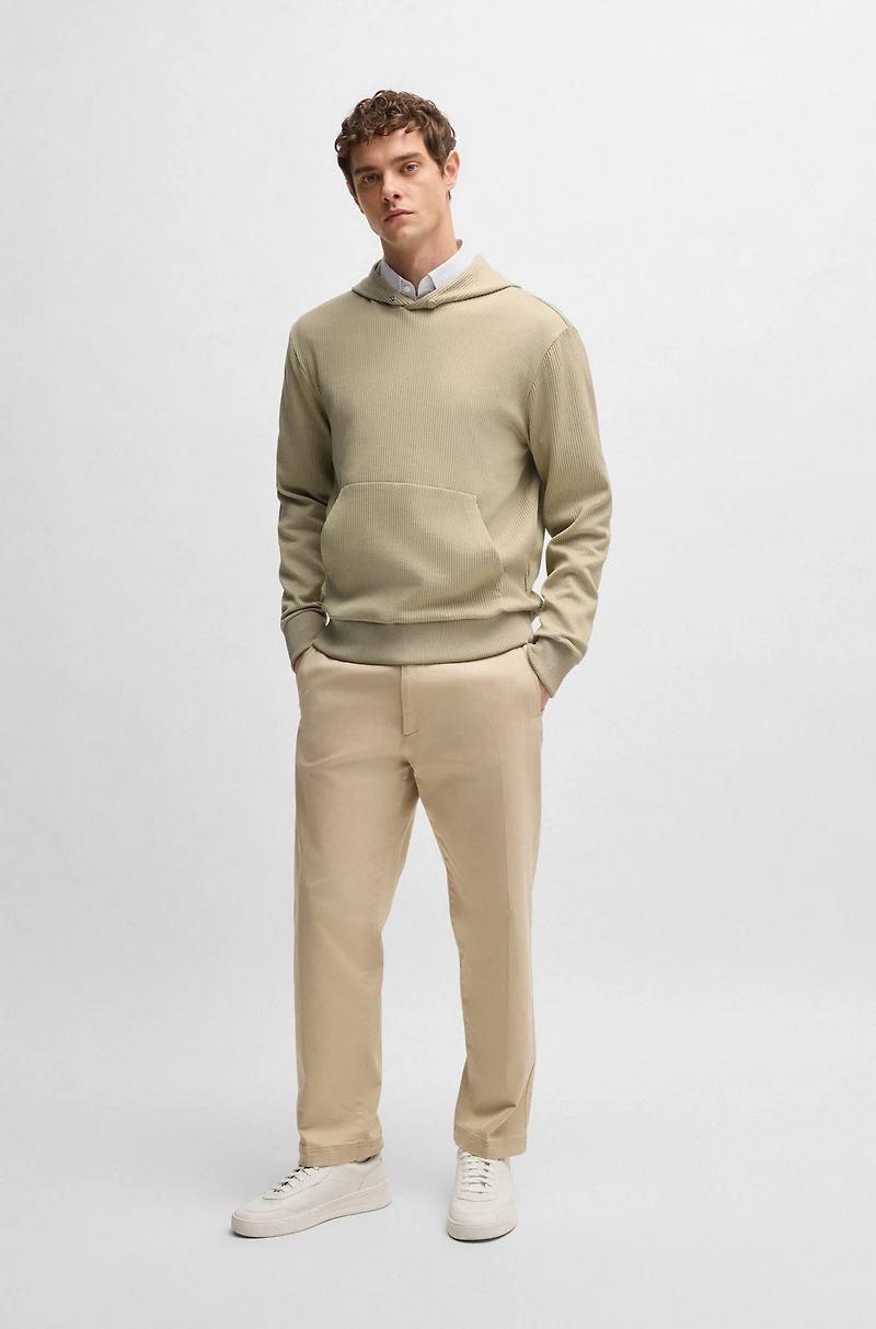 hoodie with striped structure