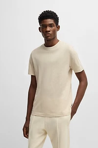 Regular-fit T-shirt cotton and linen