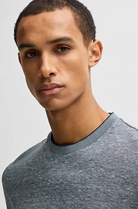 Regular-fit T-shirt cotton and linen