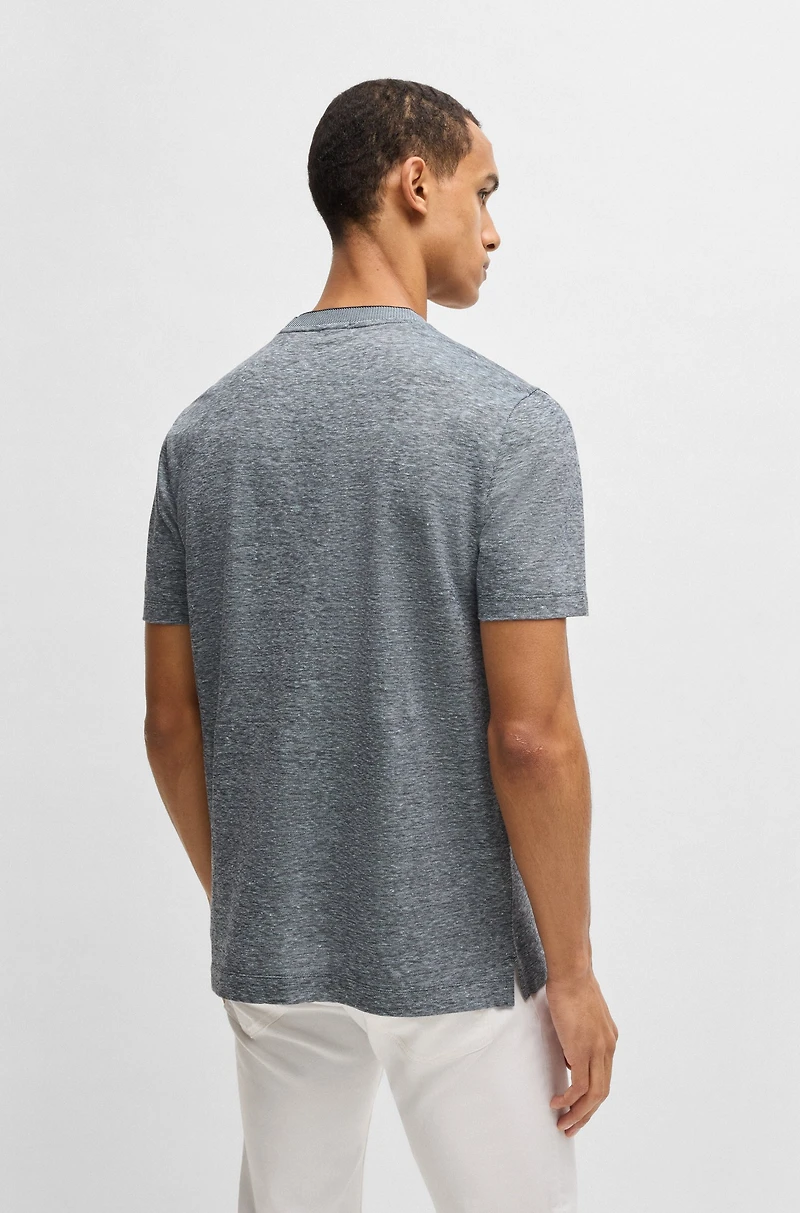 Regular-fit T-shirt cotton and linen