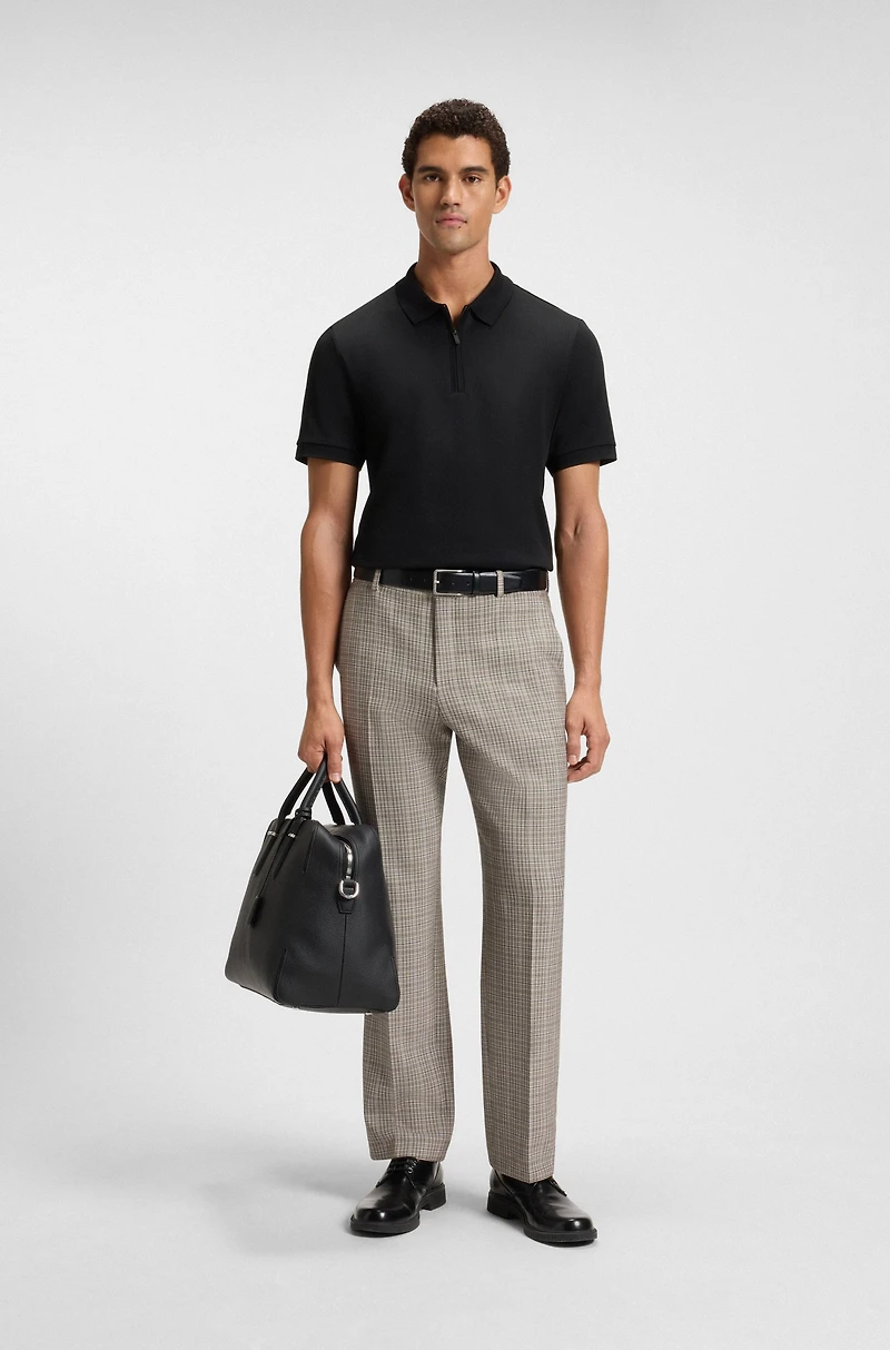 Polo shirt with seersucker structure