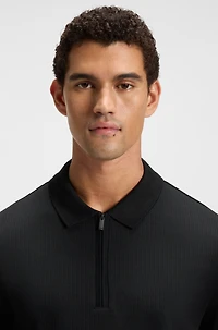 Polo shirt with seersucker structure