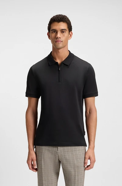 Polo shirt with seersucker structure