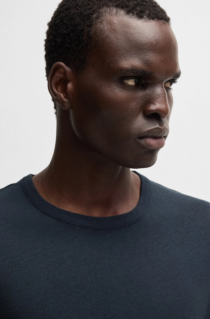 Regular-fit T-shirt cotton and linen