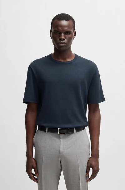 Regular-fit T-shirt cotton and linen