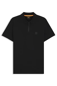 Slim-fit knit polo stretch-cotton piqu
