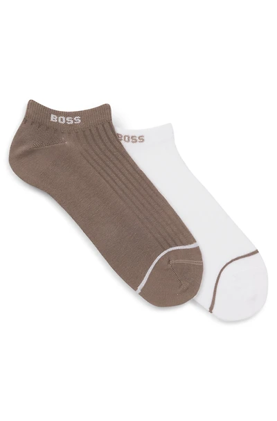 Two-pack of ankle socks in a cotton blend