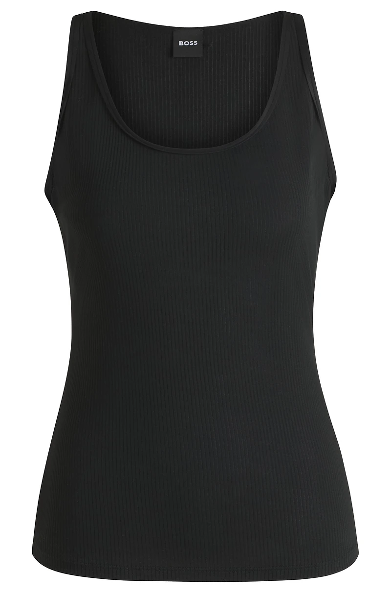 Tank top with ribbed structure