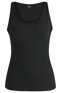 Tank top with ribbed structure