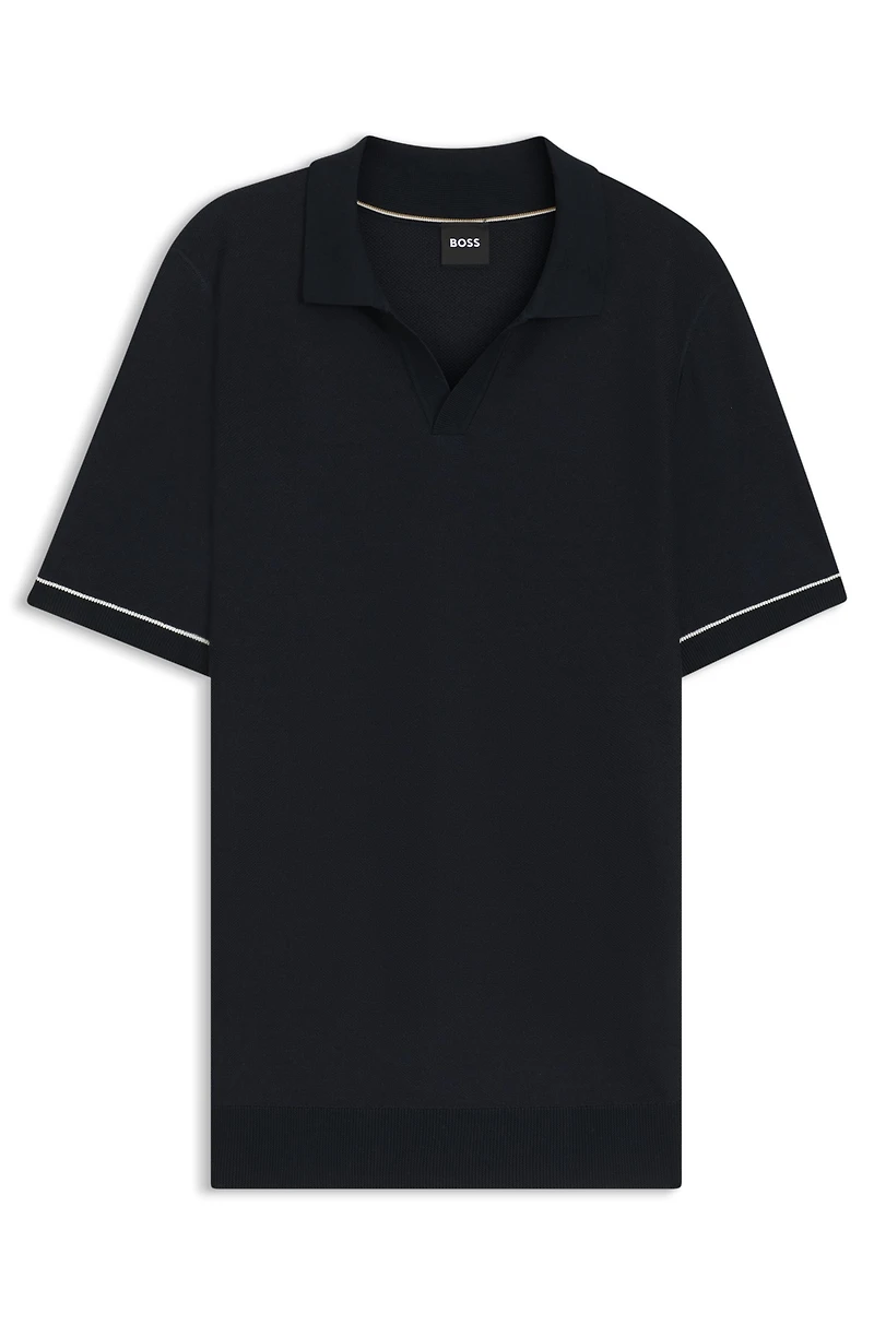 Sweater with Johnny collar