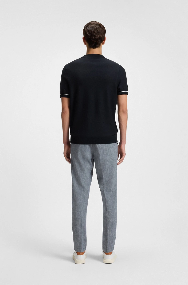 Sweater with Johnny collar
