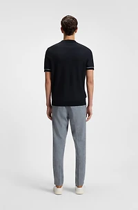 Sweater with Johnny collar
