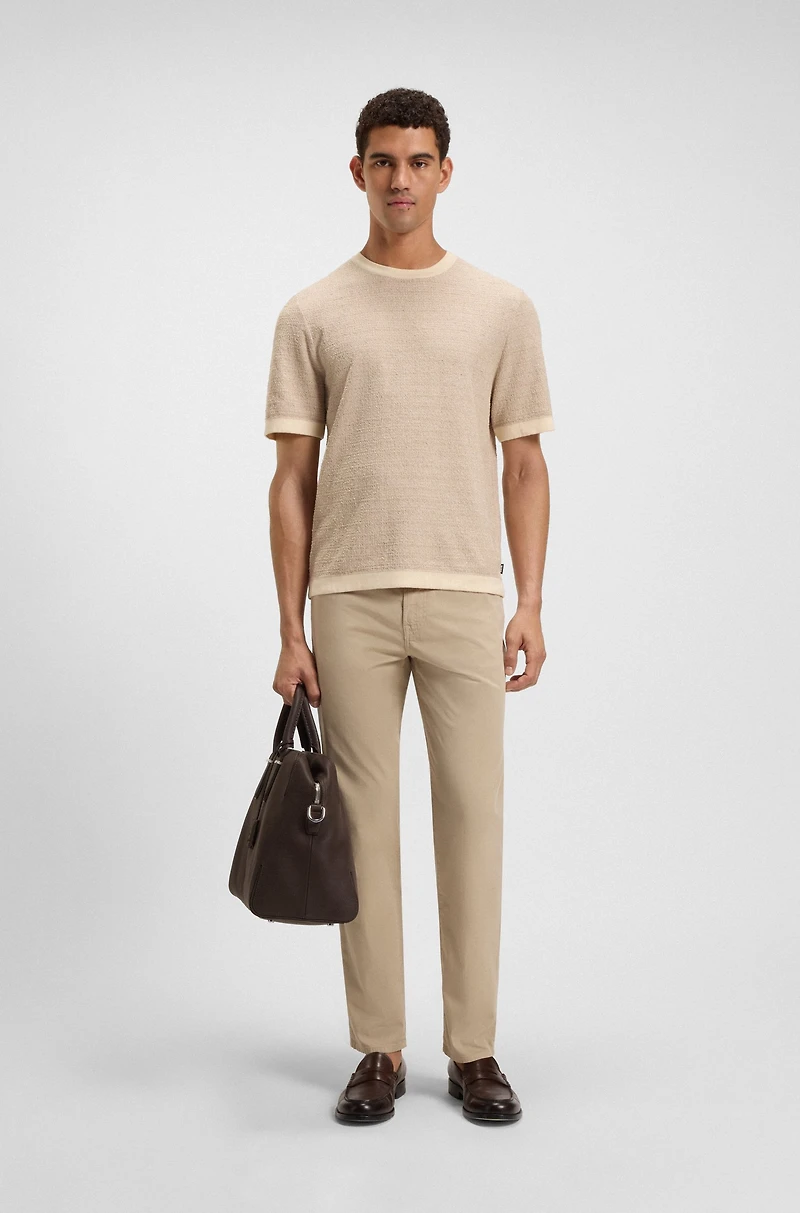 Relaxed-fit jacquard-knit T-shirt