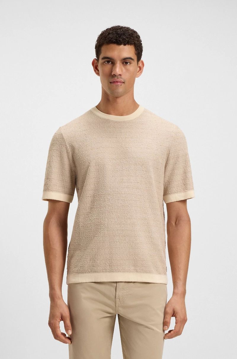 Relaxed-fit jacquard-knit T-shirt
