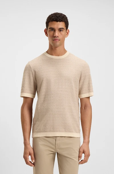 Relaxed-fit jacquard-knit T-shirt
