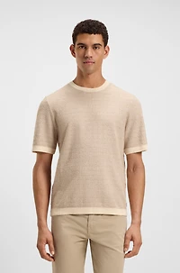 Relaxed-fit jacquard-knit T-shirt