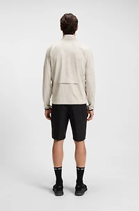 Active zip-up sweatshirt with dynamic jacquard pattern